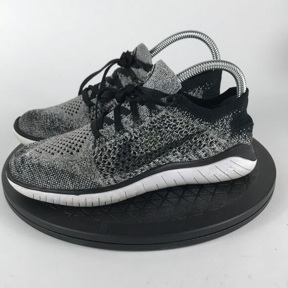 Nike Free RN Flyknit Oreo Black/White Running Shoes 942839-101 Women’s Size 7 - Picture 8 of 12